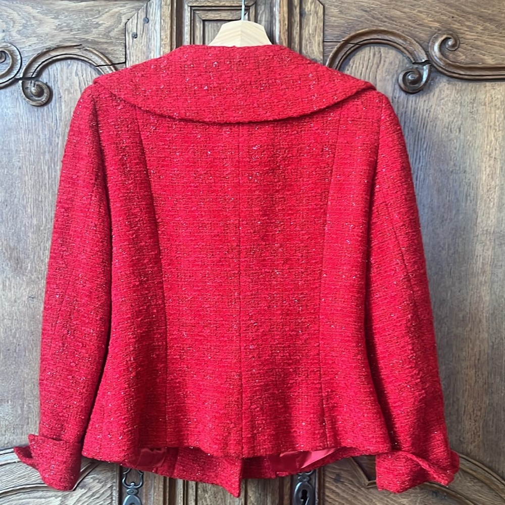 Juliana Collezione Red Tweed Jacket - Picture 11 of 11